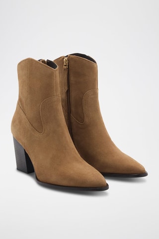 Bottines en cuir - Marron