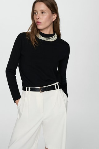 Pull-over col montant - Noir