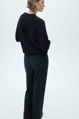 Pull-over maille ouvertures - Bleu marine