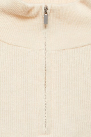 Pull-over col montant zip - Écru