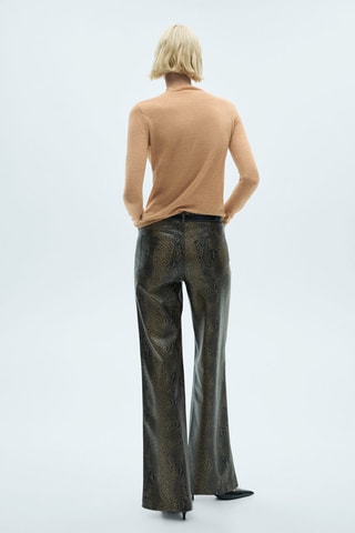 Pull-over fin col montant - Marron