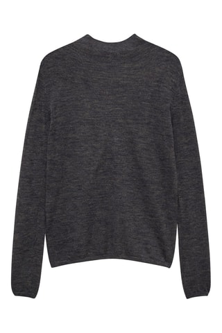 Pull-over fin col montant - Anthracite