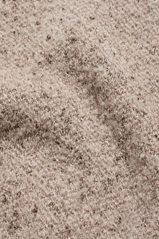 Pull-over maille côtelée col montant - Gris clair