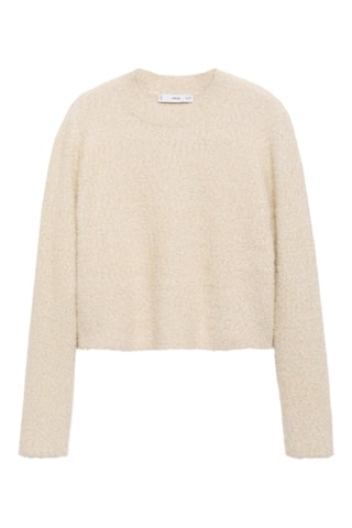 Pull-over manches longues détail brillant - Ecru