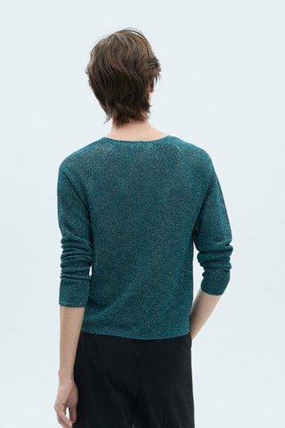 Pull-over Lurex col V - Vert