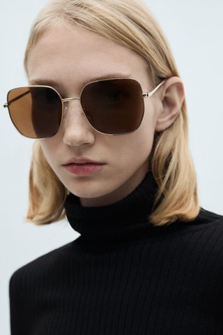 Pull-over laine mélangée col roulé - Noir