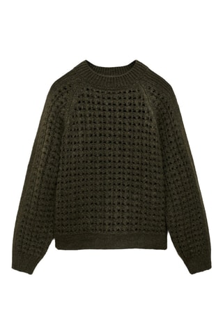 Pull en maille ajourée - Kaki