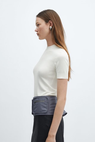 Pull-over manches courtes - Écru