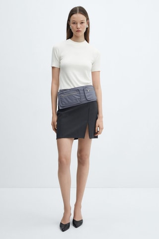 Pull-over manches courtes - Écru