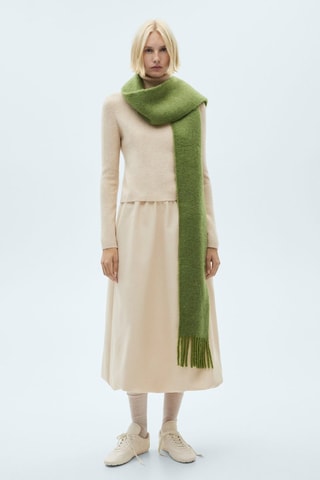 Pull-over à col roulé - Ecru