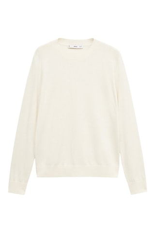 Pull maille soie mélangée - Ecru