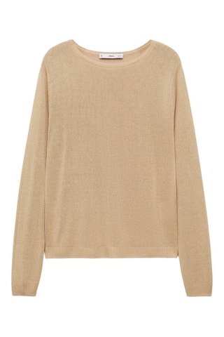 Pull col bateau lin mélangé - Marron