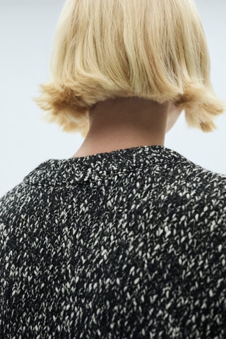 Pull-over chiné col rond - Gris