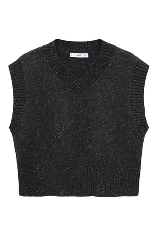 Pull sans manches - Gris chiné