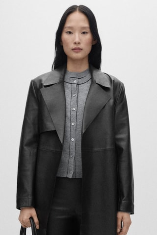 Cardigan 100 % laine coutures décoratives - Gris chiné