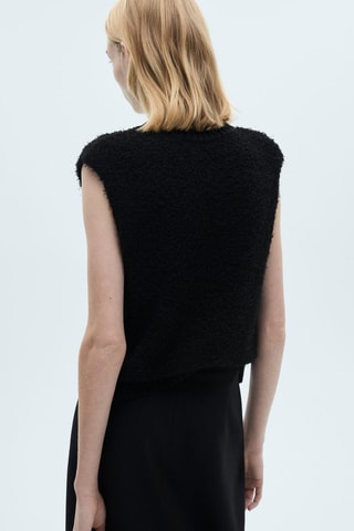 Gilet maille boutons - Noir