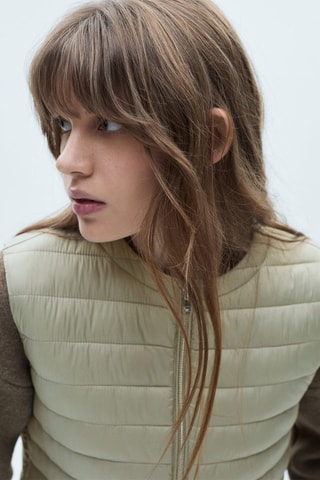 Gilet matelassé - Gris clair chiné