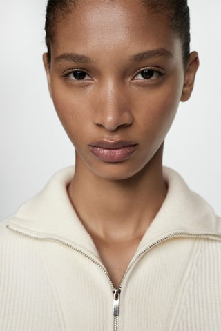 Gilet maille fermeture Éclair - Bleu marine