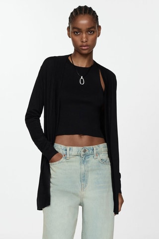 Cardigan maille fine - Noir