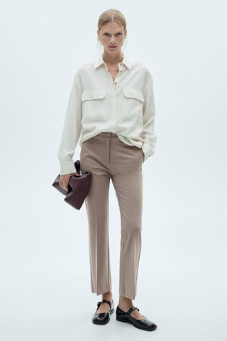 Pantalon fluide flare - Marron