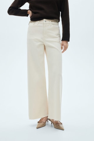 Jupe-culotte jean taille normale - Sable