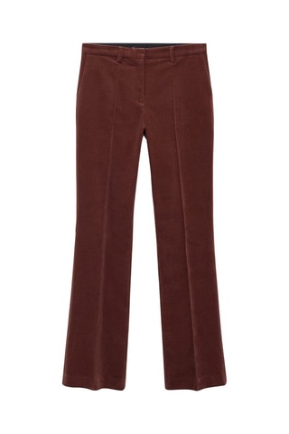 Pantalon droit en velours - Bordeaux