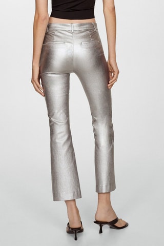 Pantalon flare métallisé - Argenté