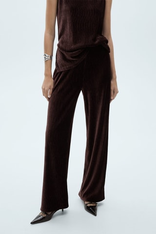 Pantalon droit en velours - Bordeaux