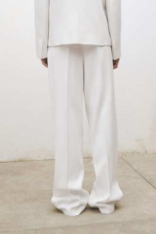 Pantalon de costume wideleg - Blanc