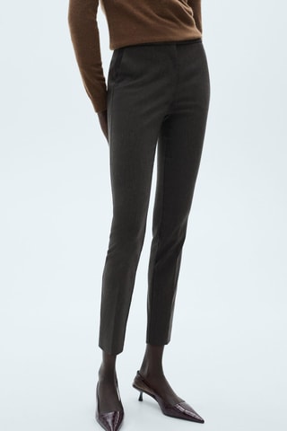 Pantalon skinny crop - Gris
