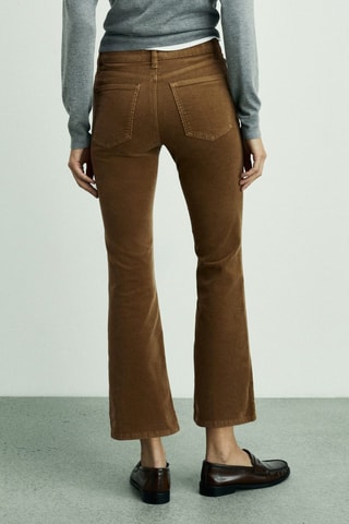 Pantalon Sienna flare crop velours côtelé - Marron