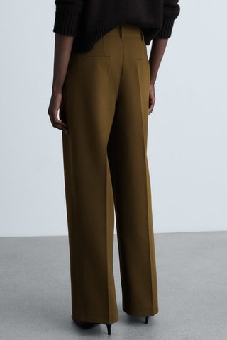 Pantalon droit pinces - Kaki