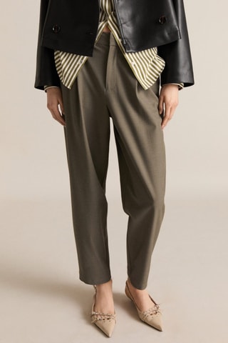 Pantalon droit taille normale - Vert