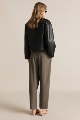 Pantalon droit taille normale - Vert