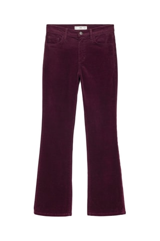 Pantalon Sienna flare crop velours côtelé - Lie-de-vin
