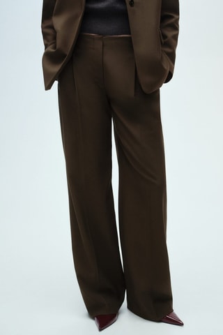 Pantalon de costume wideleg - Kaki