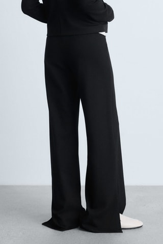 Pantalon wideleg ouvertures sur le bas - Noir