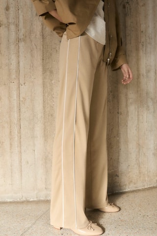 Pantalon de jogging rayures contrastées - Marron