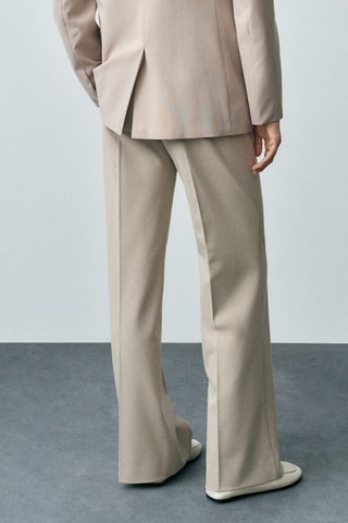 Pantalon flare taille normale - Beige