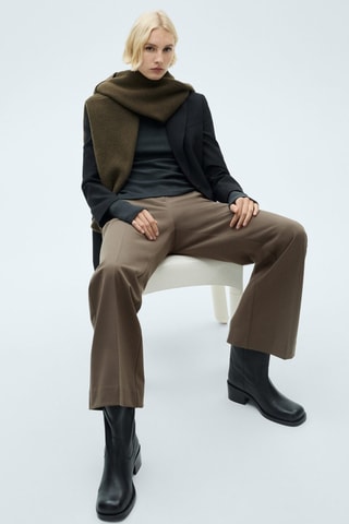 Pantalon flare taille normale - Marron