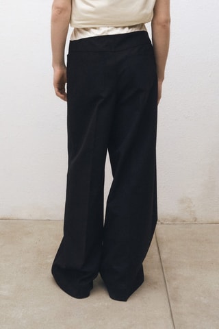 Pantalon de jogging en laine mélangée combiné - Noir