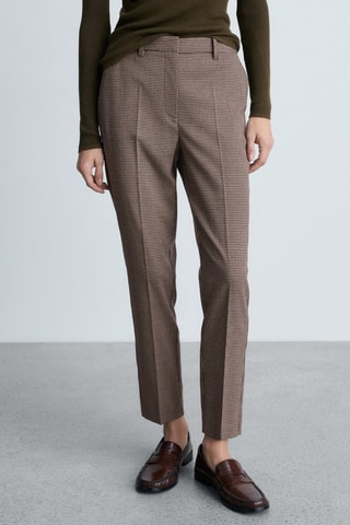 Pantalon skinny crop - Grenat