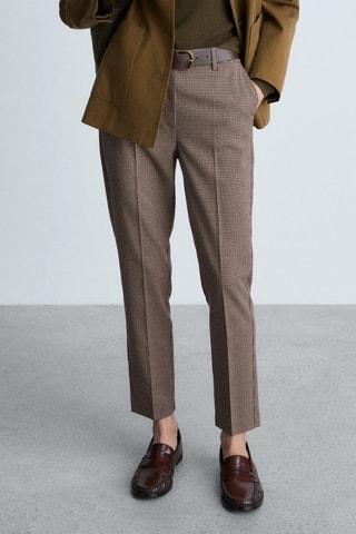 Pantalon skinny crop - Grenat