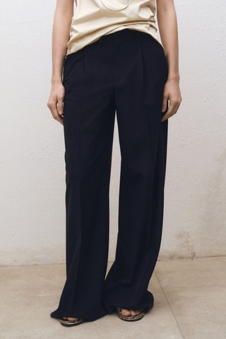 Pantalon wideleg - Bleu marine