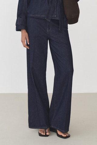Pantalon wideleg - Bleu