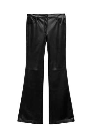 Pantalon flare similicuir - Noir