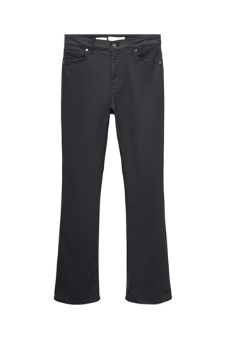 Jean Sienna flare crop enduit - Noir