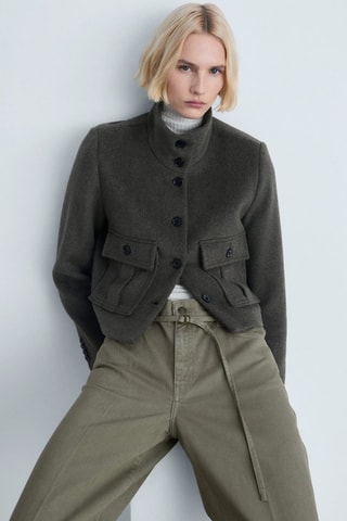 Jean wideleg détail ceinture - Kaki