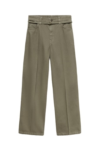 Jean wideleg détail ceinture - Kaki