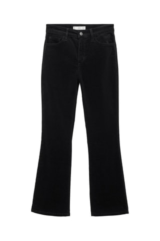 Jean Sienna flare crop velours côtelé - Noir